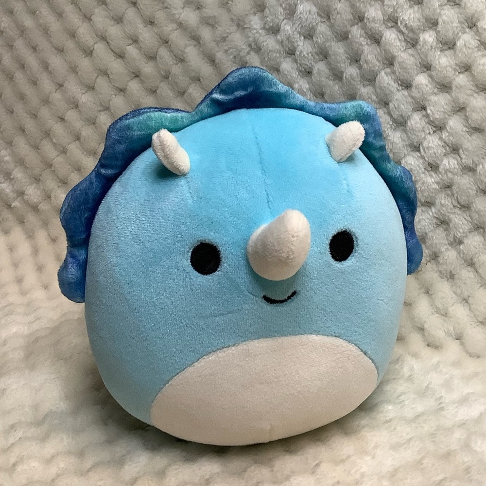 KELLYTOY Squishmallows Malik the Blue Triceratops Dinosaur Plush Stuffed Animal